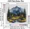 Scenery Cross Stitch Kit for Adults – Beginner-Friendly 11CT Stamped Needlepoint Embroidery, Cute Landscape Patterns, 13.7×13.7 Inch